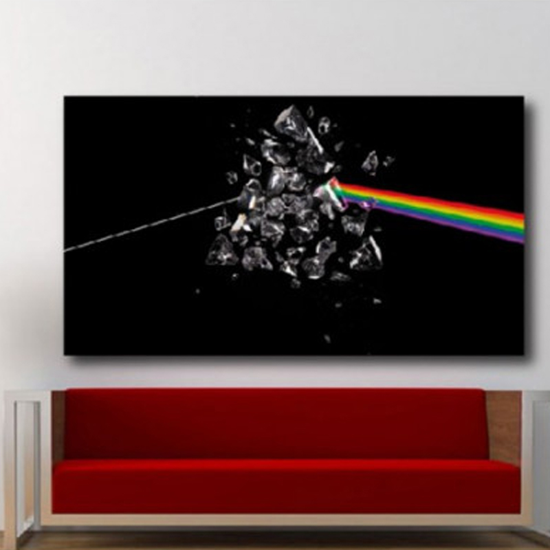 Πίνακας σε καμβά με μουσική Pink Floyd triangle